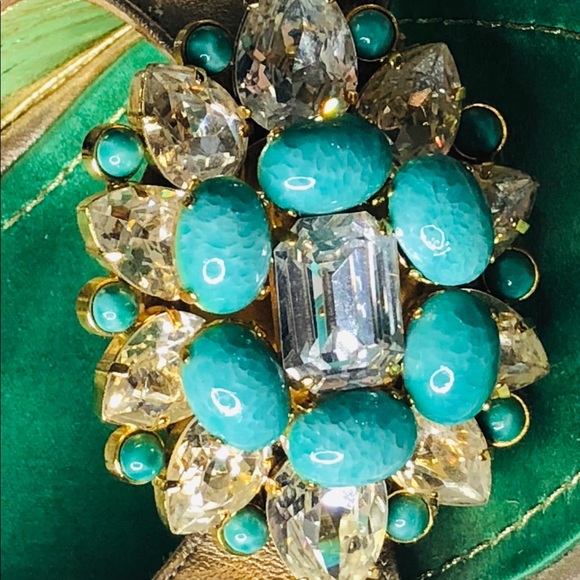 Claudio Merazzi Gold Heels with Bling - Picture 3 of 3